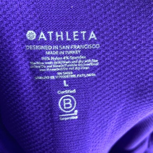 Athleta Purple 1/4 Zip Running Pullover Shirt Size Large - Picture 4 of 11
